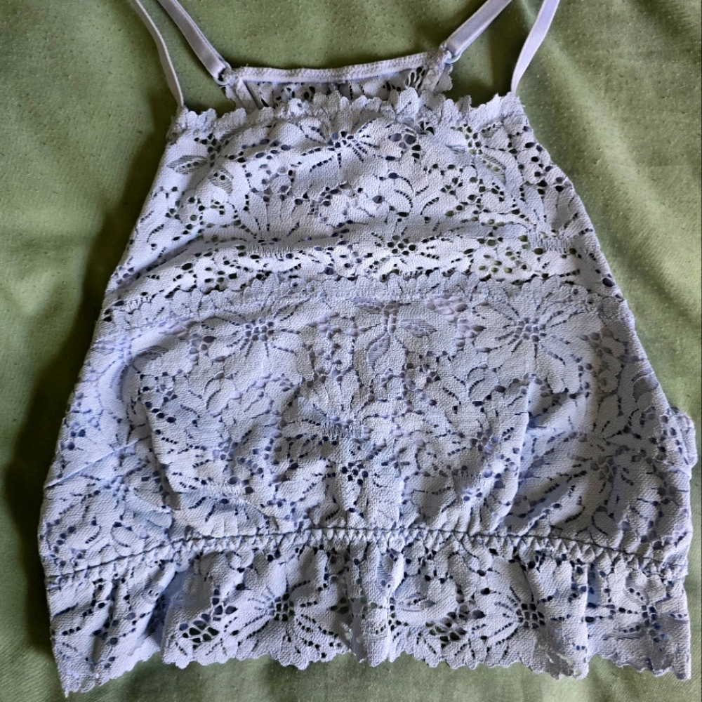 Aerie Floral Cutout Lace Bralette Top M/M